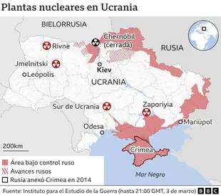 Plantas nuclearoes en Ucrania