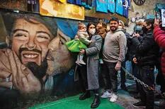 Diego Maradona Jr. Inauguró un santuario dedicado a su padre en Nápoles