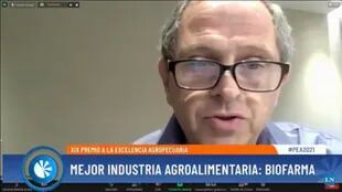 Luis Klinger, presidente de Biofarma, que ganó como Mejor Industria Agroalimentaria