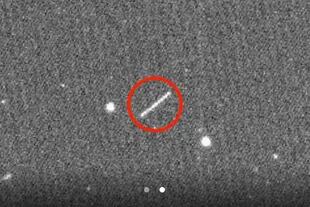 El asteroide 2020 QG (en un círculo) fue detectado por la instalación transitoria de Zwicky en California