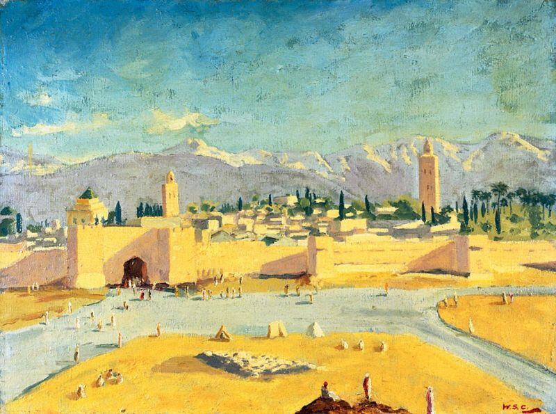 Churchill le regaló a Roosevelt este cuadro que había pintado en 1929 tras el viaje a Marrakech en 1943.