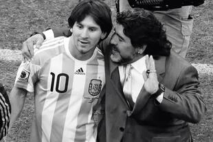 Con Maradona, en el Mundial 2010