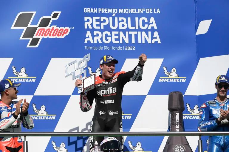 MotoGP en Argentina.  Aleix Espargaró, 200 carreras y una flor: una victoria histórica en Termas de Río Hondo