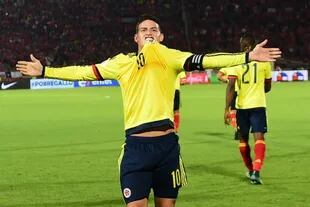 El furioso festejo de gol de James Rodríguez