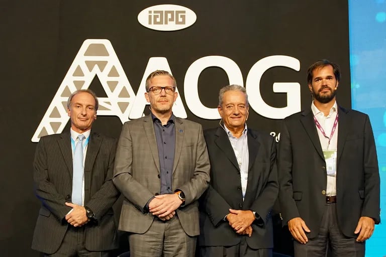 Horacio Turri (Pampa Energía), Manfred Bockmann (Wintershall), Ernesto López Anadon (IAPG) y Teófilo Lacroze (Raízen)