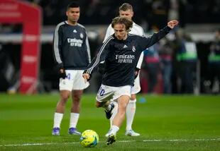 Luka Modric, antes del partido contra el Atlético de Madrid, el domingo