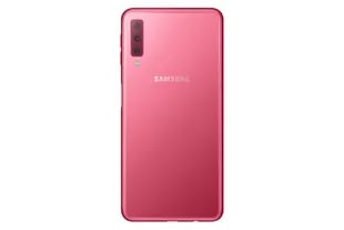 El Galaxy A7 tiene una pantalla de 6 pulgadas, tres cámaras traseras y estará disponible en rosa, dorado y negro