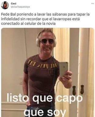 Los memes de la separación entre Fede Bal y Sofía Aldrey