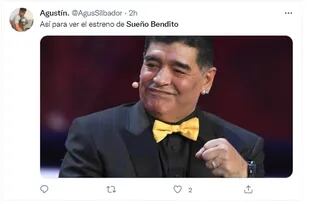 Memes por el estreno de la serie de Diego Armando Maradona (Foto: Captura Twitter/@AgusSilbador)