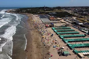 La playa de Mar del Plata desde un drone