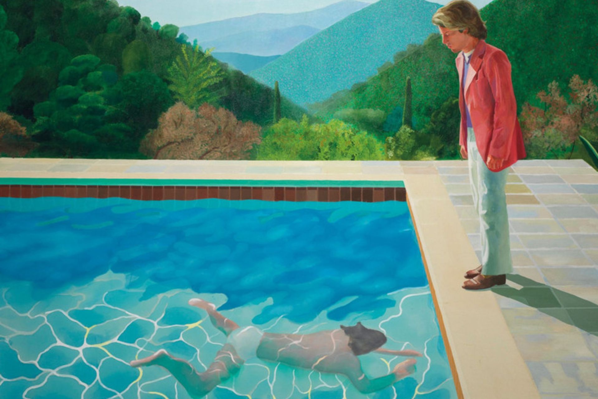 Retrato de un artista (piscina con dos figuras) llegó a ser la obra más cara de un artista vivo vendida en subastas