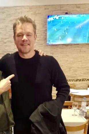 Matt Damon, en un restó argentino