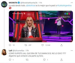 Un error de Lali Espósito en La Voz Argentina generó un debate en las redes sociales