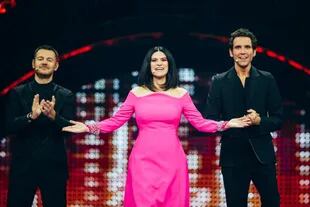 Alessandro Cattelan, Laura Pausini y Mika, los tres anfitriones de Eurovisión