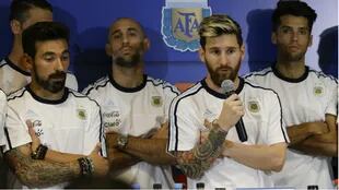 Messi tomó la palabra y anunció la decisión del plantel