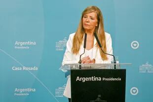 Conferencia de prensa de la portavoz de la Presidencia, Gabriela Cerruti.