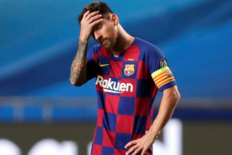 Toda la frustración de Lionel Messi tras el 8-2 de Bayern que dejó a su Barcelona afuera de la Champions.