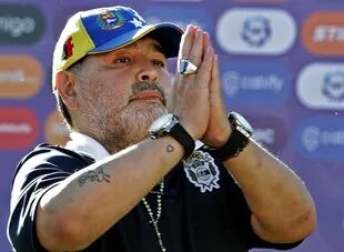Diego Maradona, en su etapa como entrenador de Gimnasia (LP)