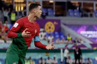 Cristiano Ronaldo de Portugal decepcionado durante el partido de la Copa del Mundo entre Portugal y Ghana en el Estadio 974