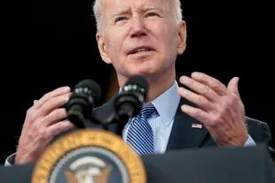 El presidente Joe Biden habla durante un evento en la Casa Blanca, en Washington, el miércoles 30 de marzo de 2022. (AP Foto/Patrick Semansky)