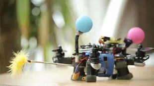 Un prototipo del dron creado en Polonia para polinizar flores