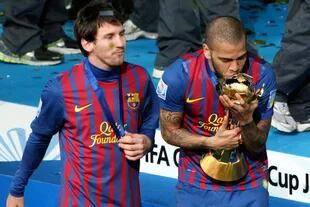Lionel Messi y Dani Alves ganaron más de 20 títulos juntos en Barcelona de España