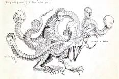 El monstruo tiránico de varias cabezas que dibujó Borges y otros estudios "marginales" del autor