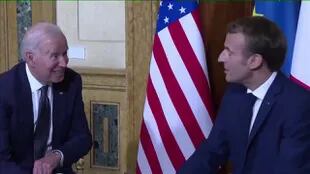 Macron y Biden reunidos en la Casa Blanca