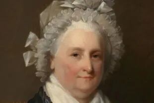 El retrato de la primera esposa de un presidente, Martha Washington, tiene un aire de madre de la nación