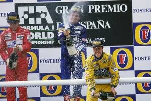A 30 años de un podio irrepetible: cómo fue la única vez que Prost, Senna y Schumacher festejaron juntos