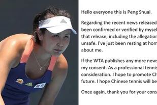 Desaparecida: preocupa un error en la última "señal de vida" de una tenista china