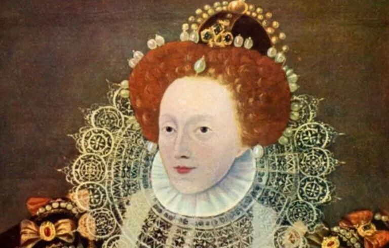 Elizabeth I not only painted her face white for fashion but also to hide the marks of smallpox
