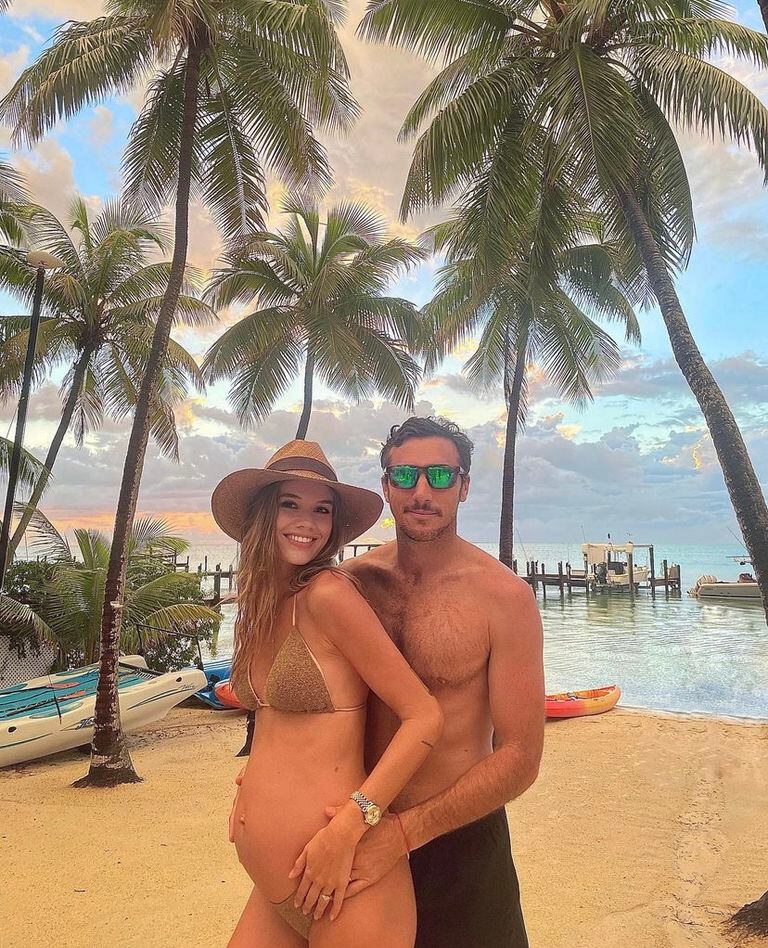 Arnopoulos y Mónaco están a dos meses de conocer a su bebé