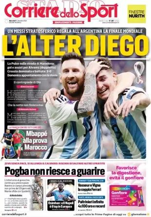 Así reflejó el triunfo argentino Corriere dello Sport