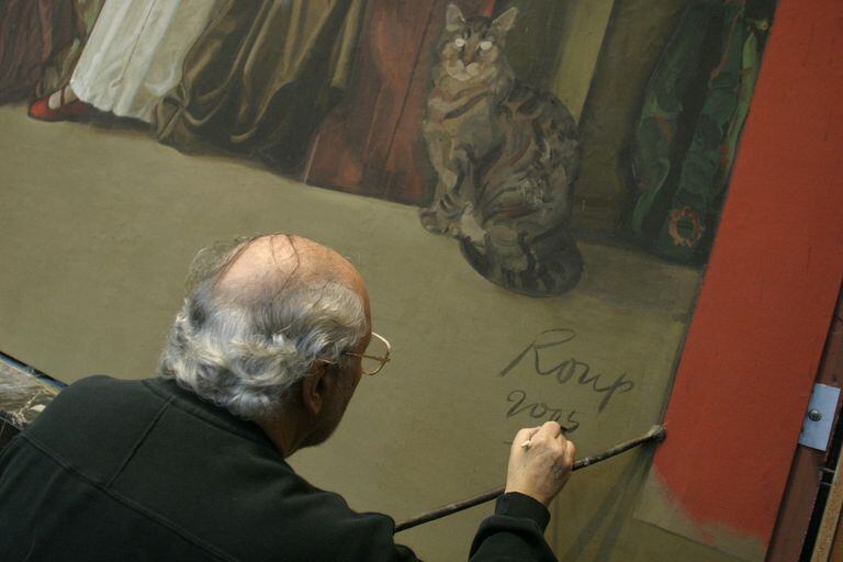 Roux firma el mural Homenaje a Buenos Aires, 2005