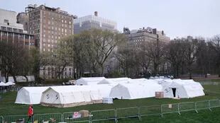 Hospital de campaña en el Central Park de Nueva York