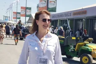 La economista estuvo recorriendo la muestra de Expoagro