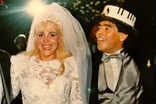Diego y Claudia el día de su casamiento en 1989