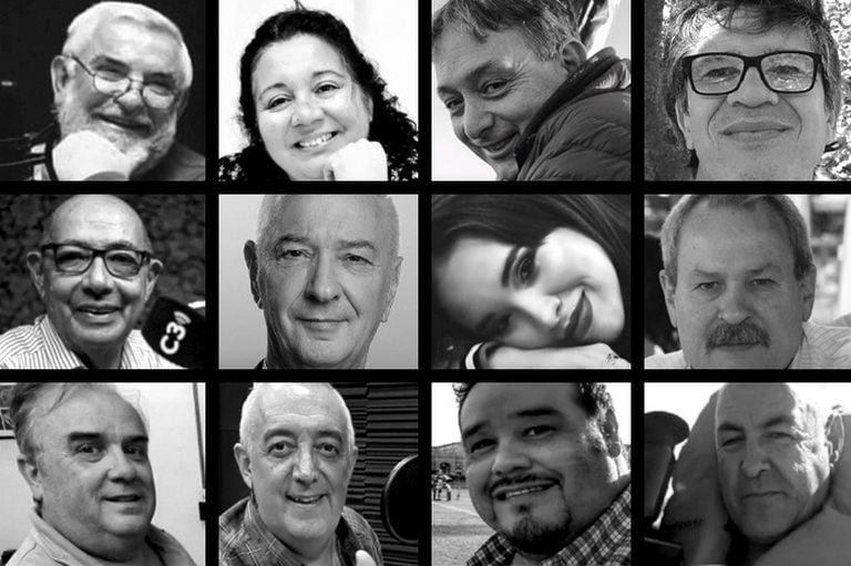Algunos de los periodistas argentinos fallecidos por Covid-19 en 2020 y lo que va de 2021