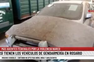 Novaresio mostró cómo están hoy en Rosario los vehículos de Gendarmería que Nación entregó en 2014