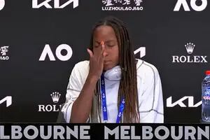 El llanto de Coco Gauff tras quedar eliminada del Australian Open y el adiós para la Nº 1