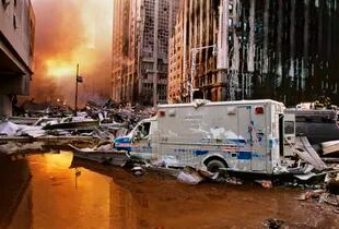 Una de las fotografías tomadas por McCurry tras los ataques del 11 de septiembre de 2001 en Nueva York
