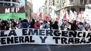Hoy hubo una marcha para reclamar la aprobación de la Ley de Emergencia Social