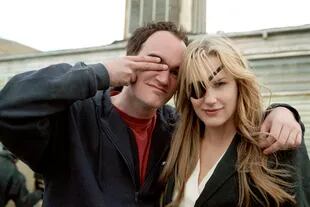 Daryl Hannah y Quentin Tarantino en el rodaje de Kill Bill