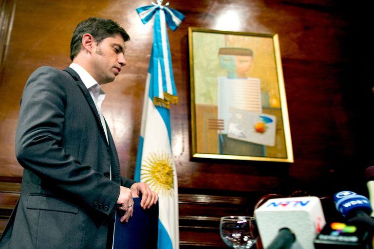 El ministro de Economía, Axel Kicillof, en el consulado argentino de Nueva York
