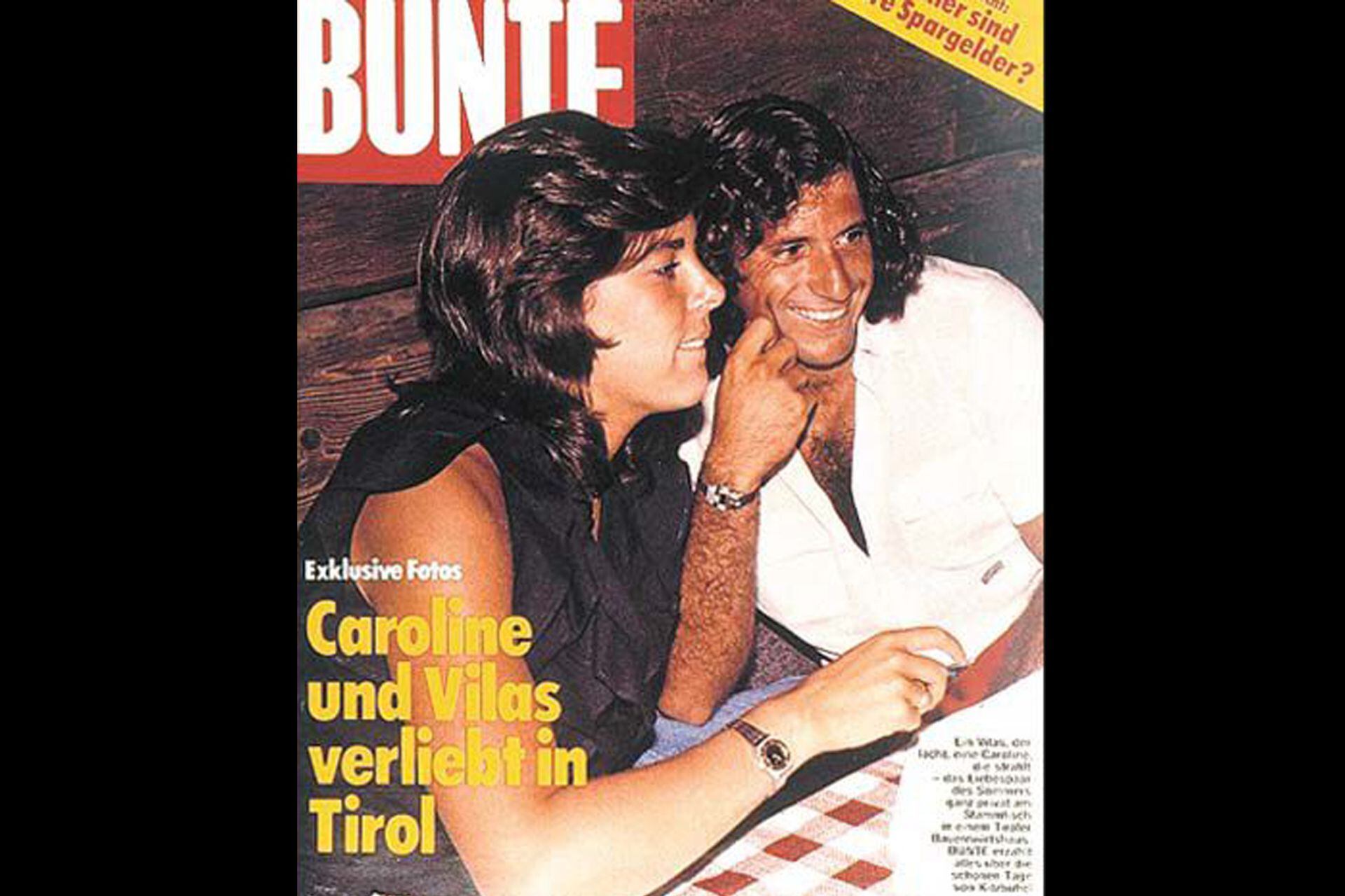 En Alemania, Bunte llevó el romance de Vilas y Carolina en tapa.