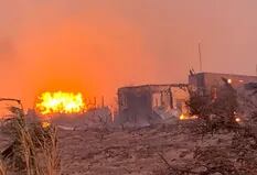 Destrozos en Puerto Madryn, tras un fuerte temporal de viento e incendios