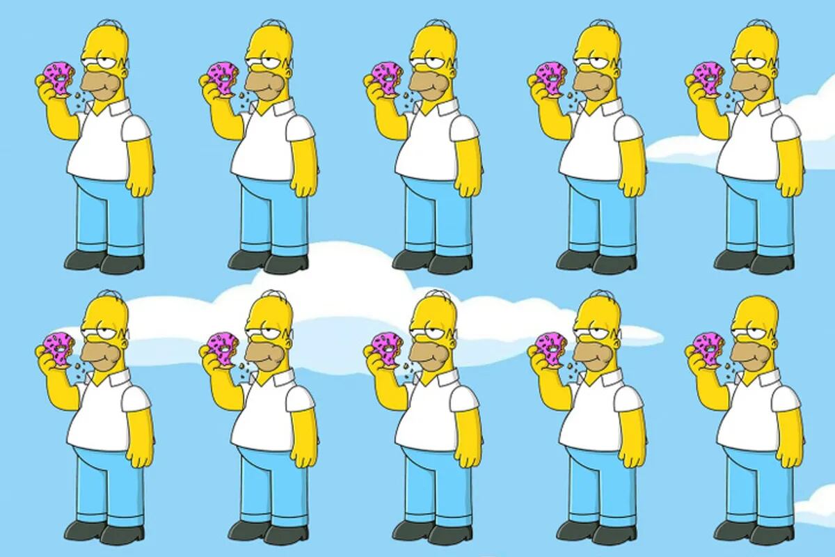 Calumnia plan de estudios harto Acertijo visual para fans de Los Simpson: podés encontrar al Homero  diferente en 20 segundos - LA NACION