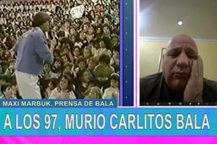 Maxi Marbuk  no contuvo las lágrimas al hablar de Carlitos Balá (Captura video)