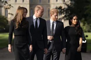 Los príncipes de Gales y los duques de Sussex, el sábado en Windsor